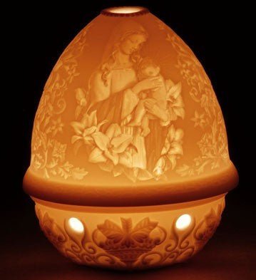 LITHOPHANE VOTIVE-MADONNA OF THE FLOWERS 1017343 - Hot Watches